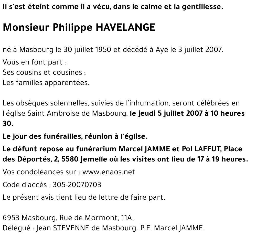 Philippe HAVELANGE