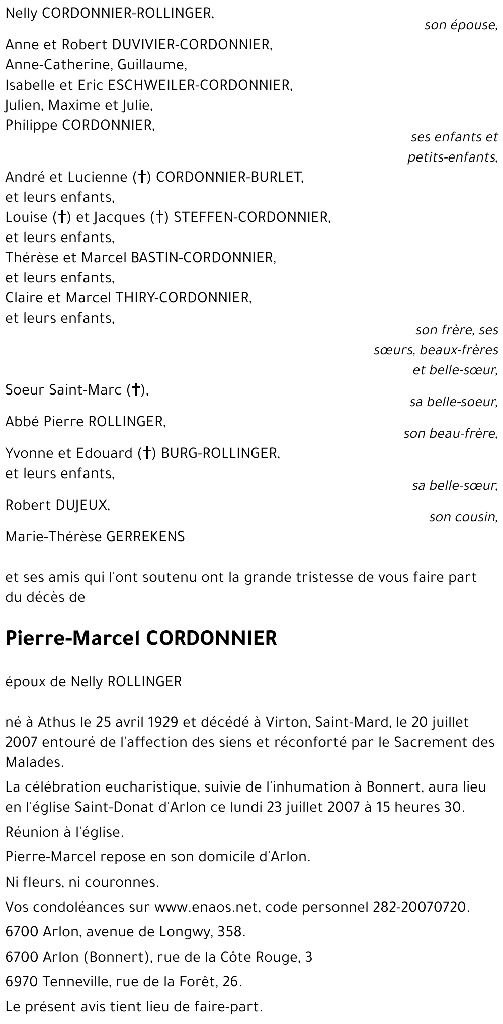 Pierre-Marcel CORDONNIER