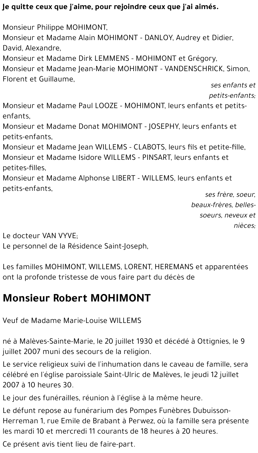 Robert MOHIMONT