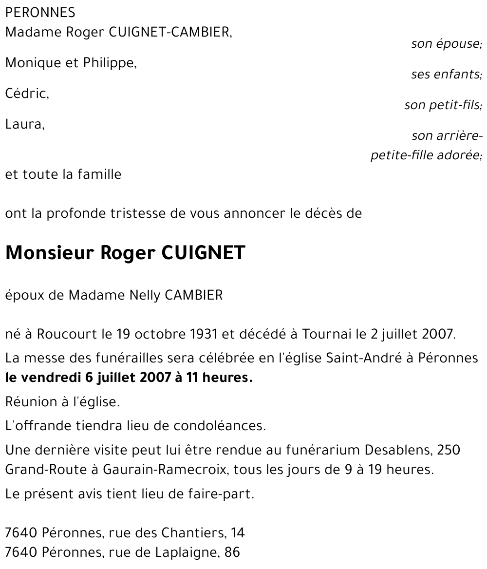 Roger CUIGNET