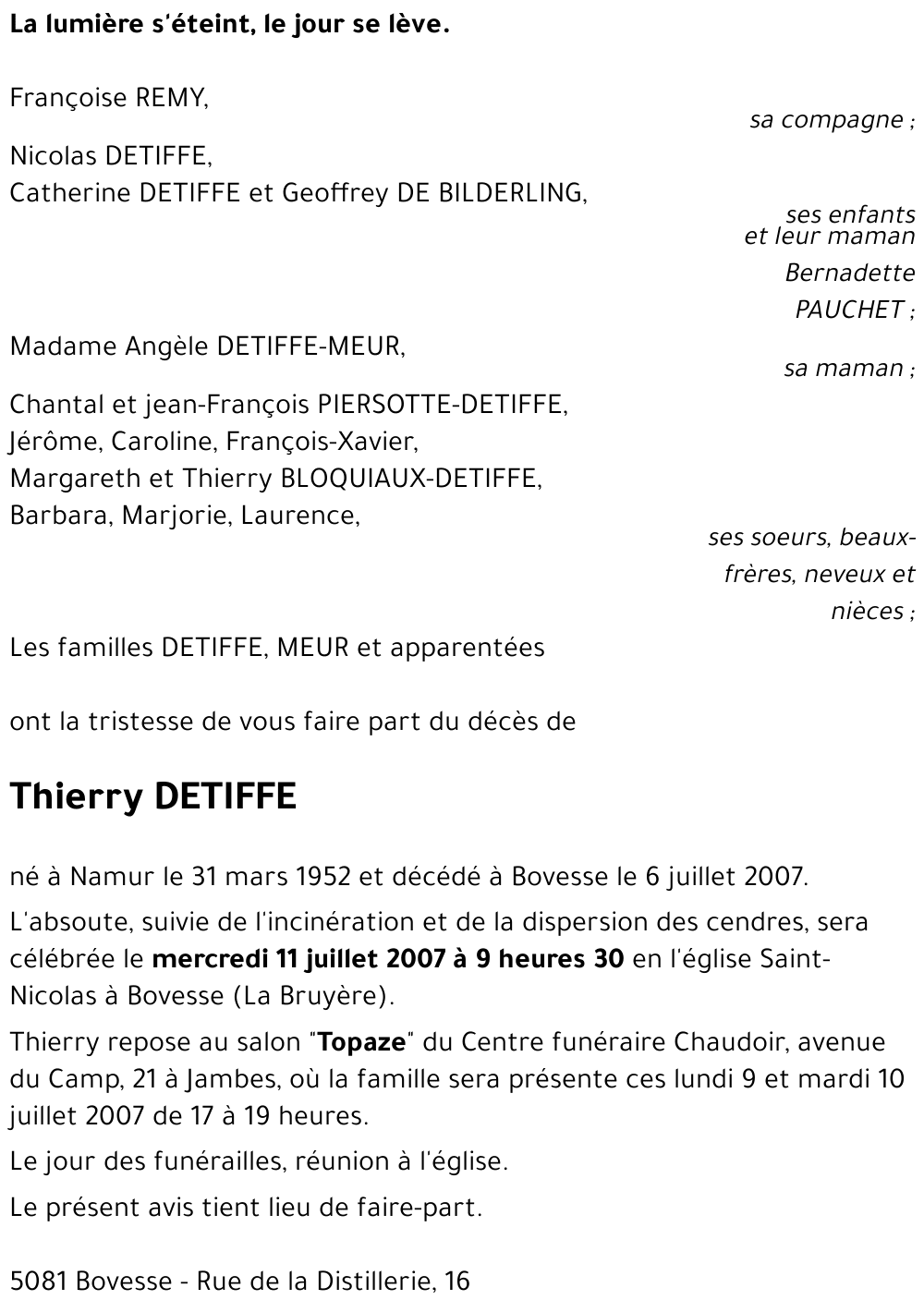 Thierry DETIFFE
