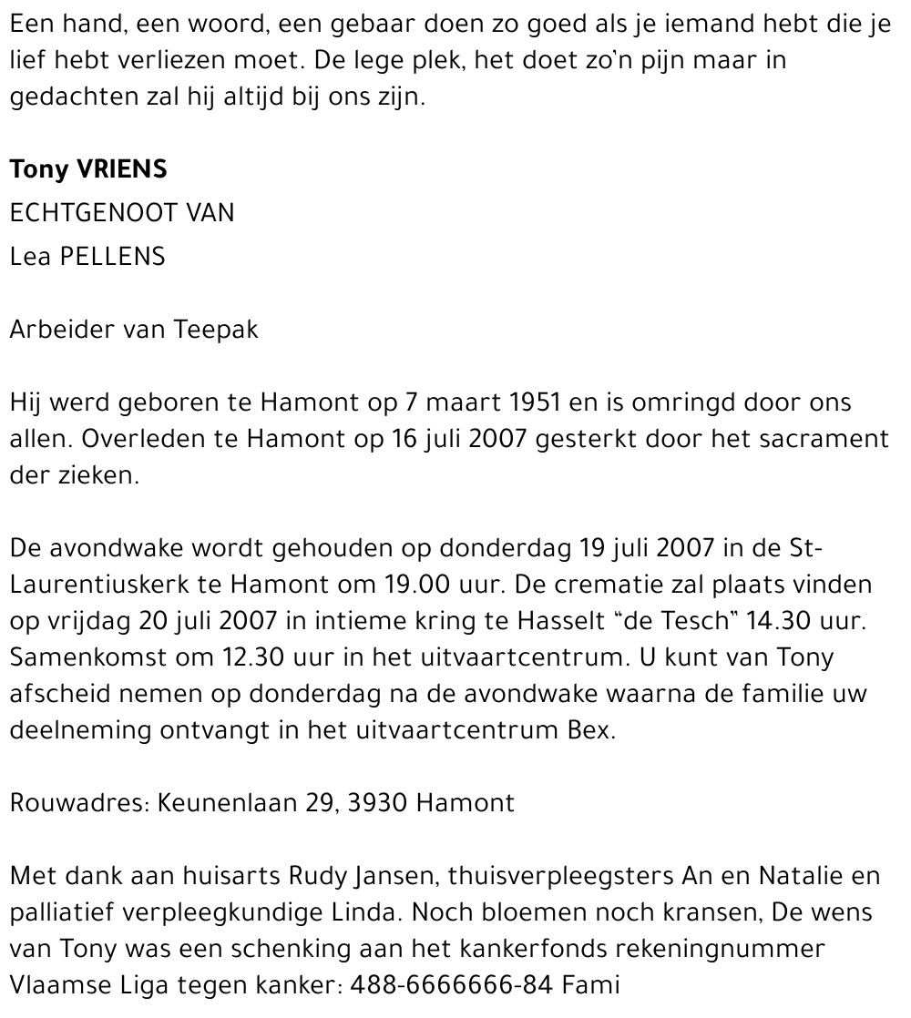 Tony Vriens