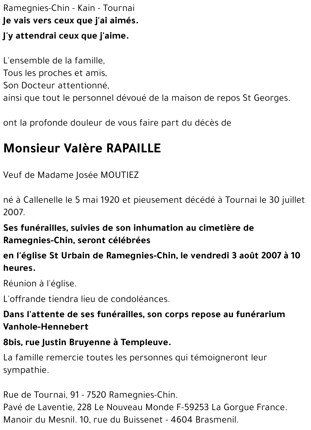 Valère RAPAILLE