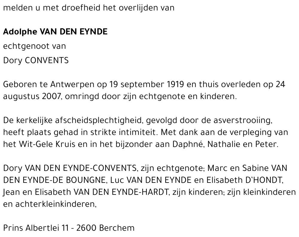 Adolphe Van den Eynde