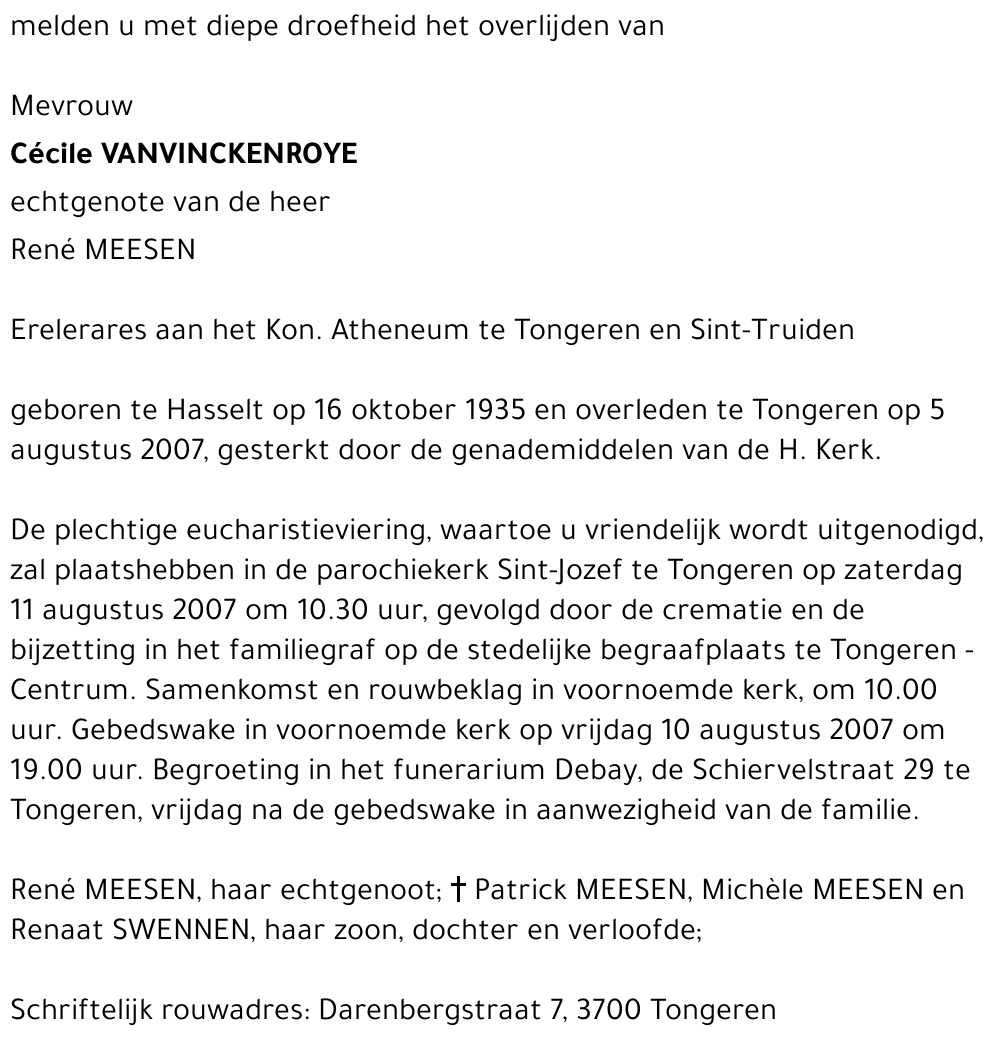 Cécile Vanvinckenroye