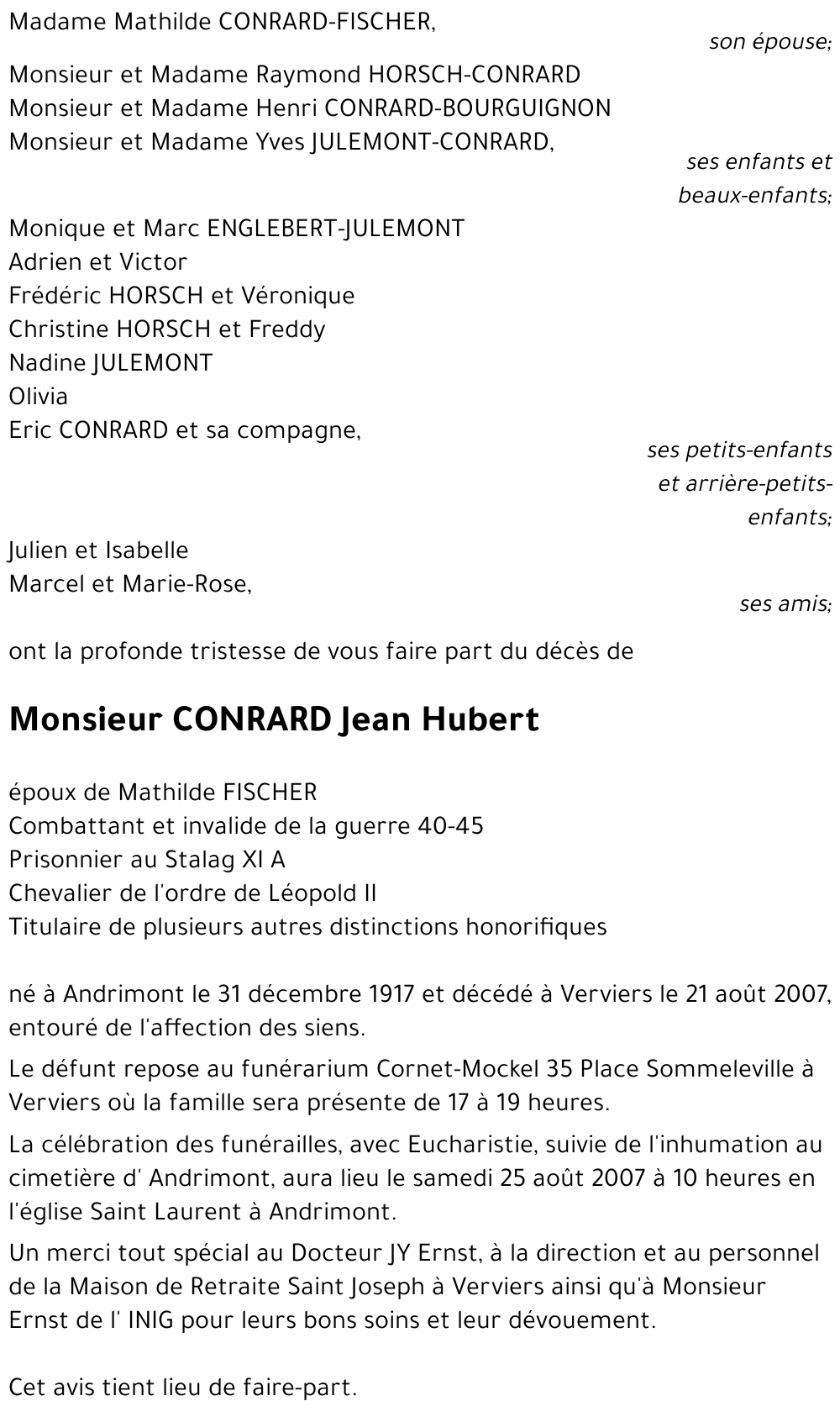 CONRARD Jean Hubert