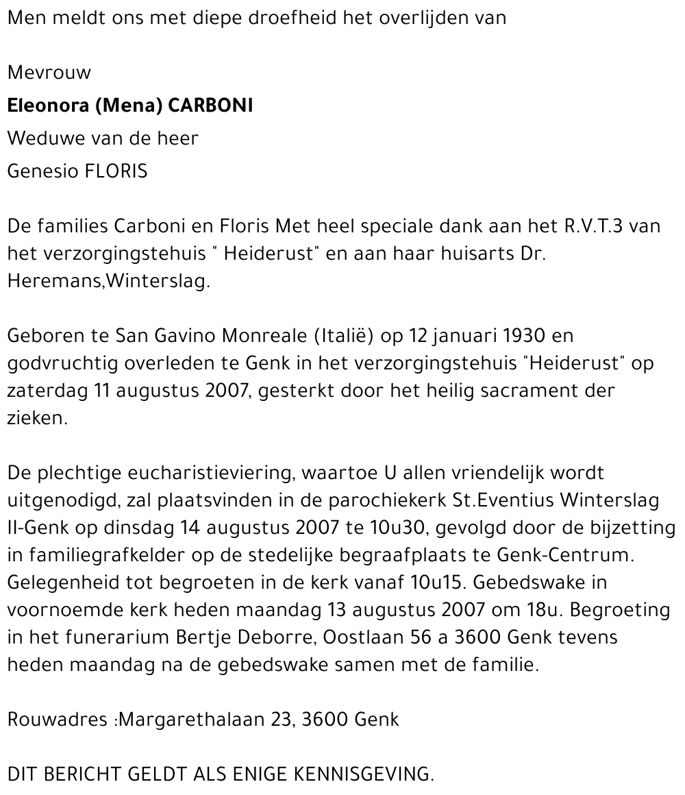 Eleonora (Mena) Carboni