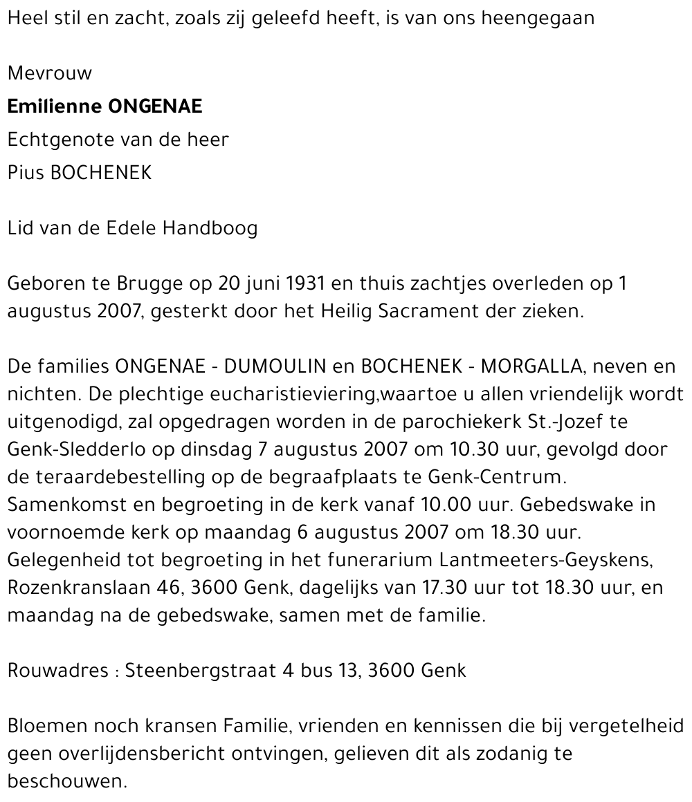 Emilienne ONGENAE