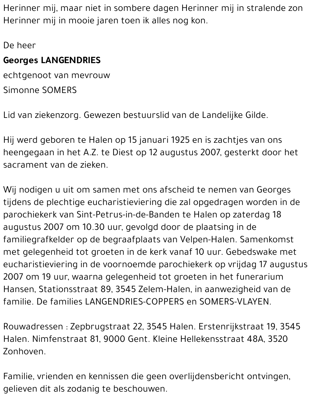 Georges LANGENDRIES
