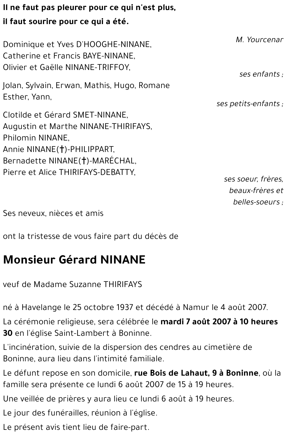 Gérard NINANE