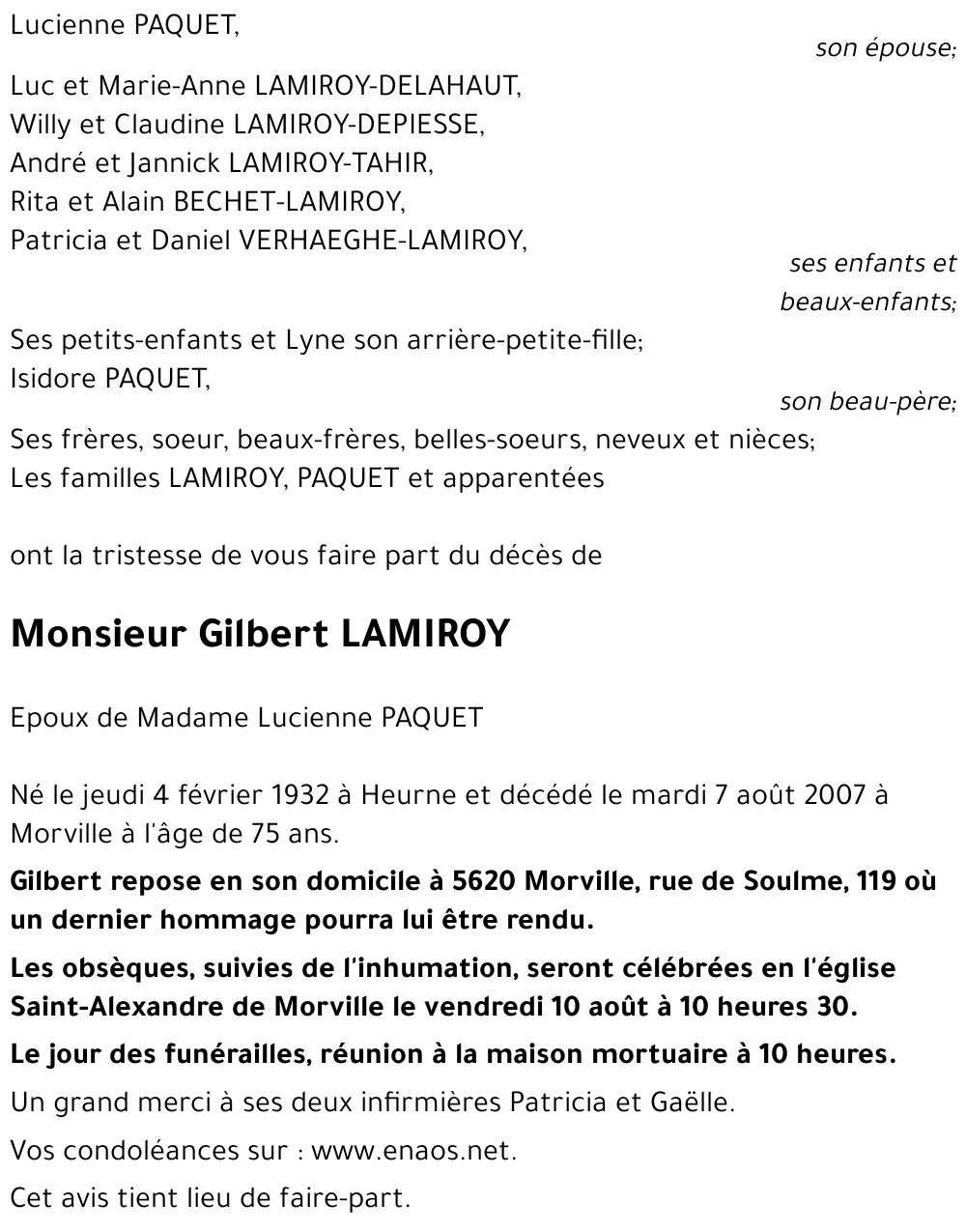 Gilbert LAMIROY