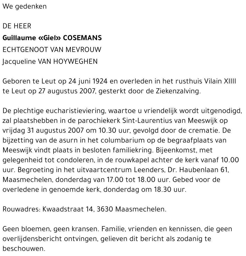 Guillaume «Giel» Cosemans