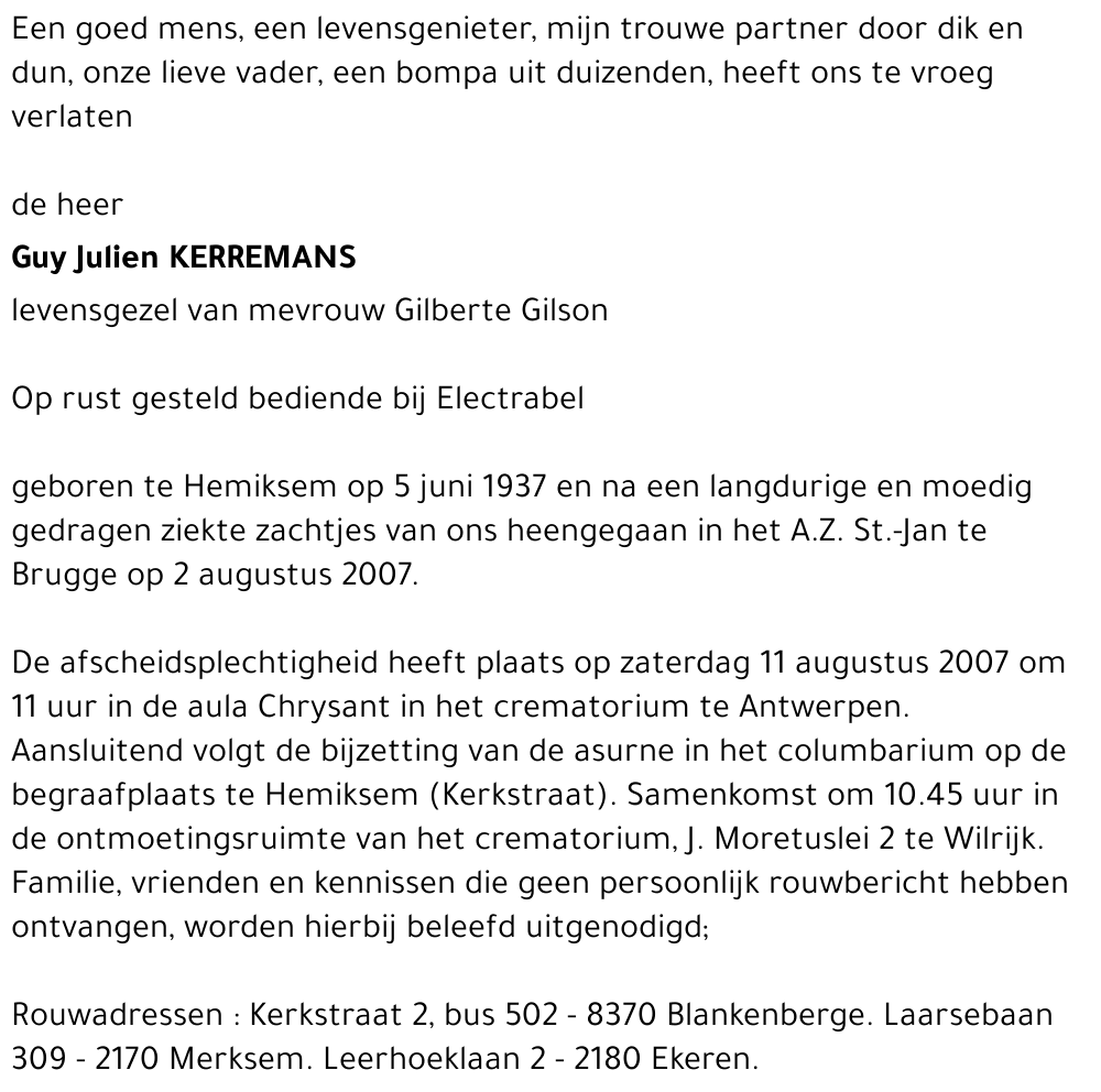 Guy Julien Kerremans