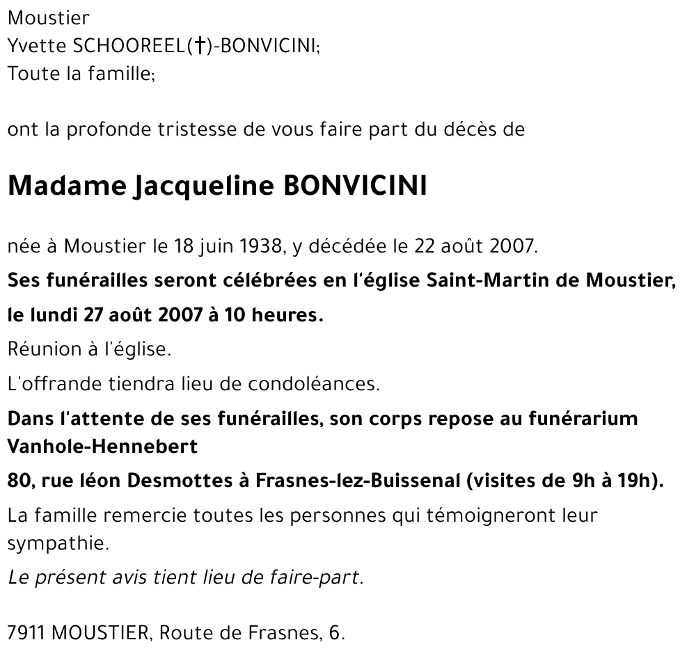 Jacqueline BONVICINI