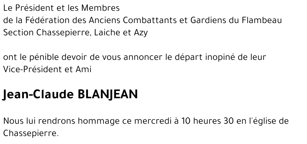 Jean-Claude BLANJEAN