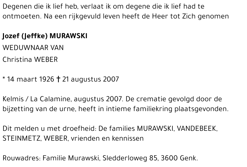 Jozef (Jeffke) Murawski