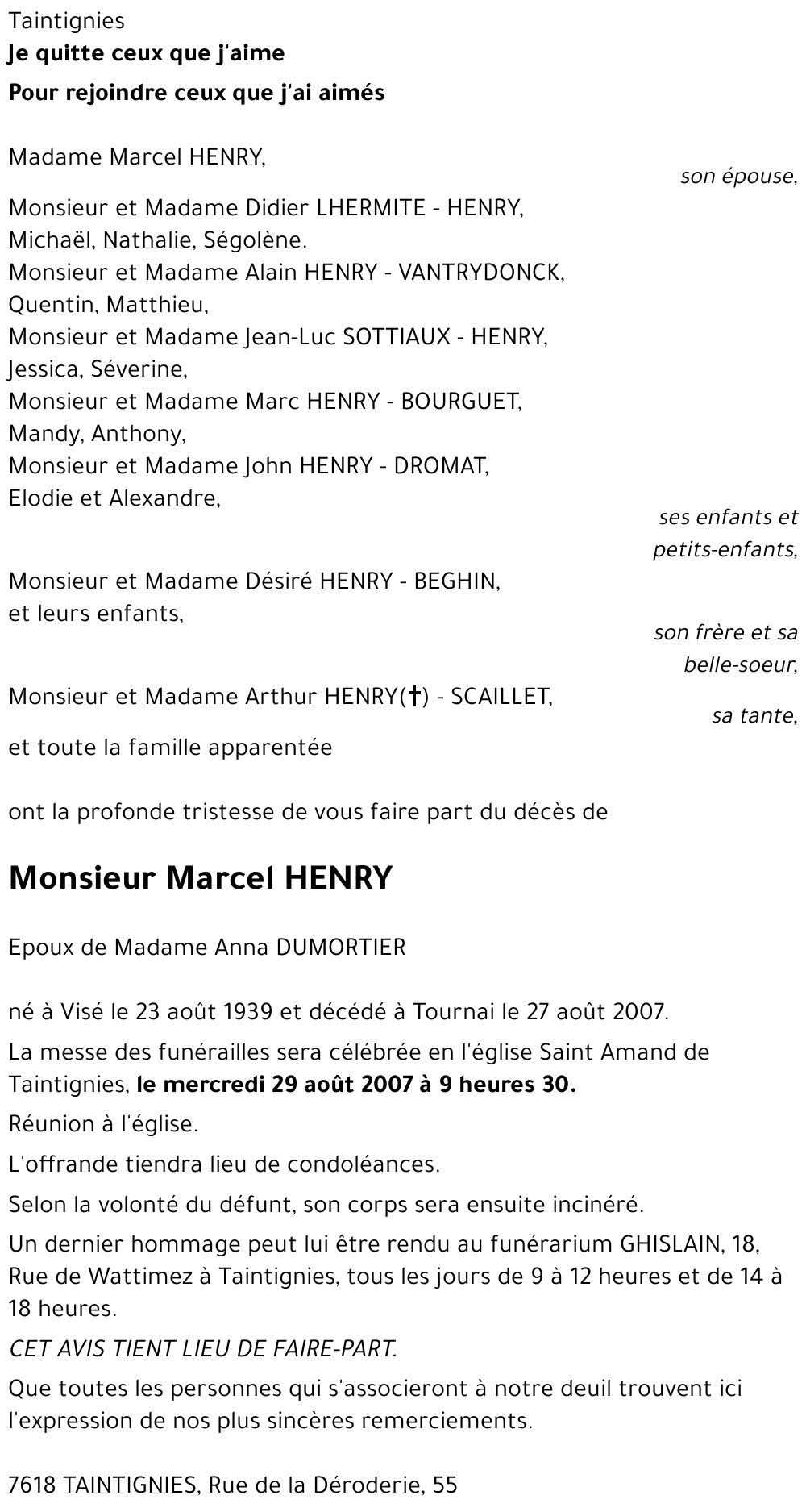 Marcel HENRY