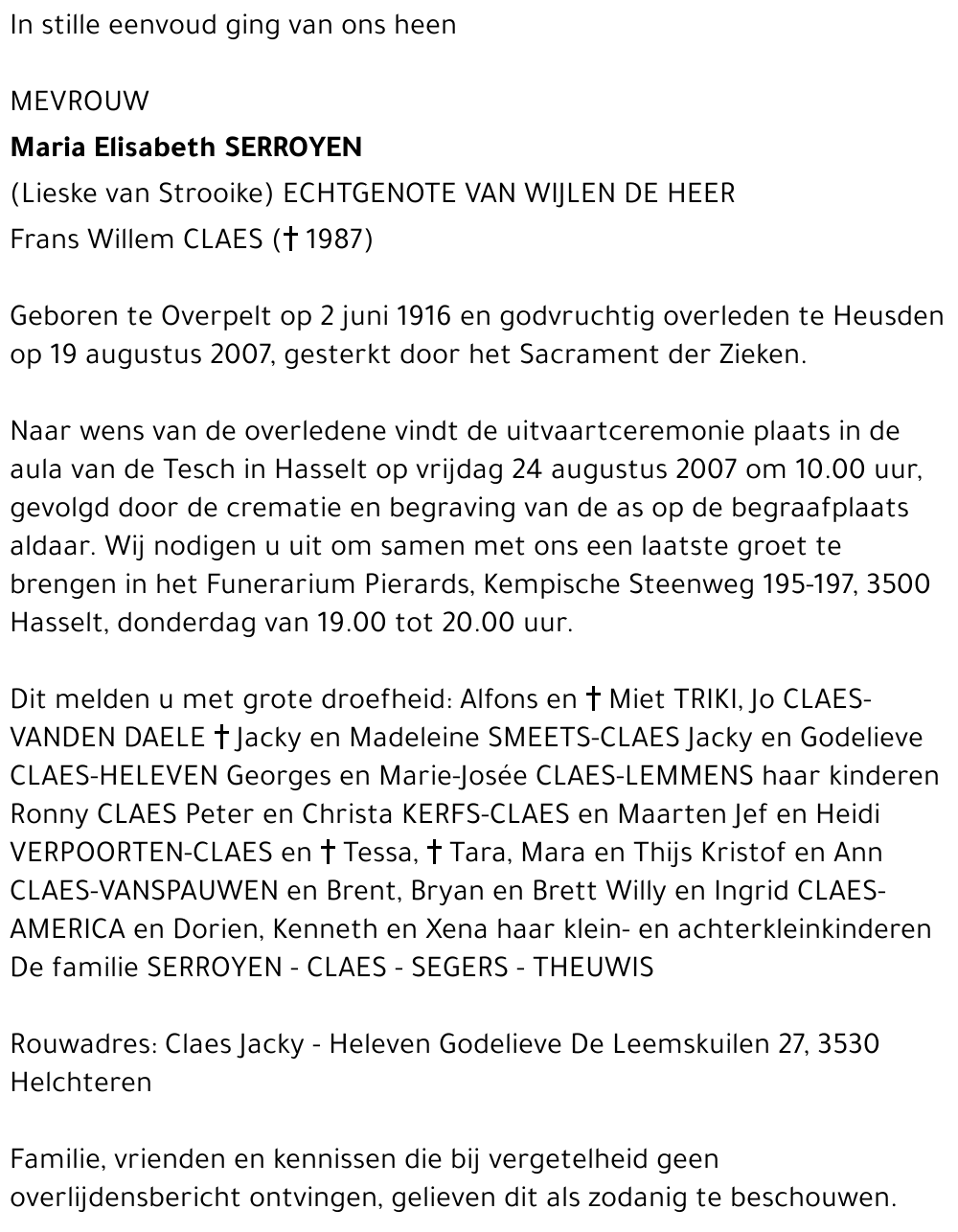 Maria Elisabeth Serroyen