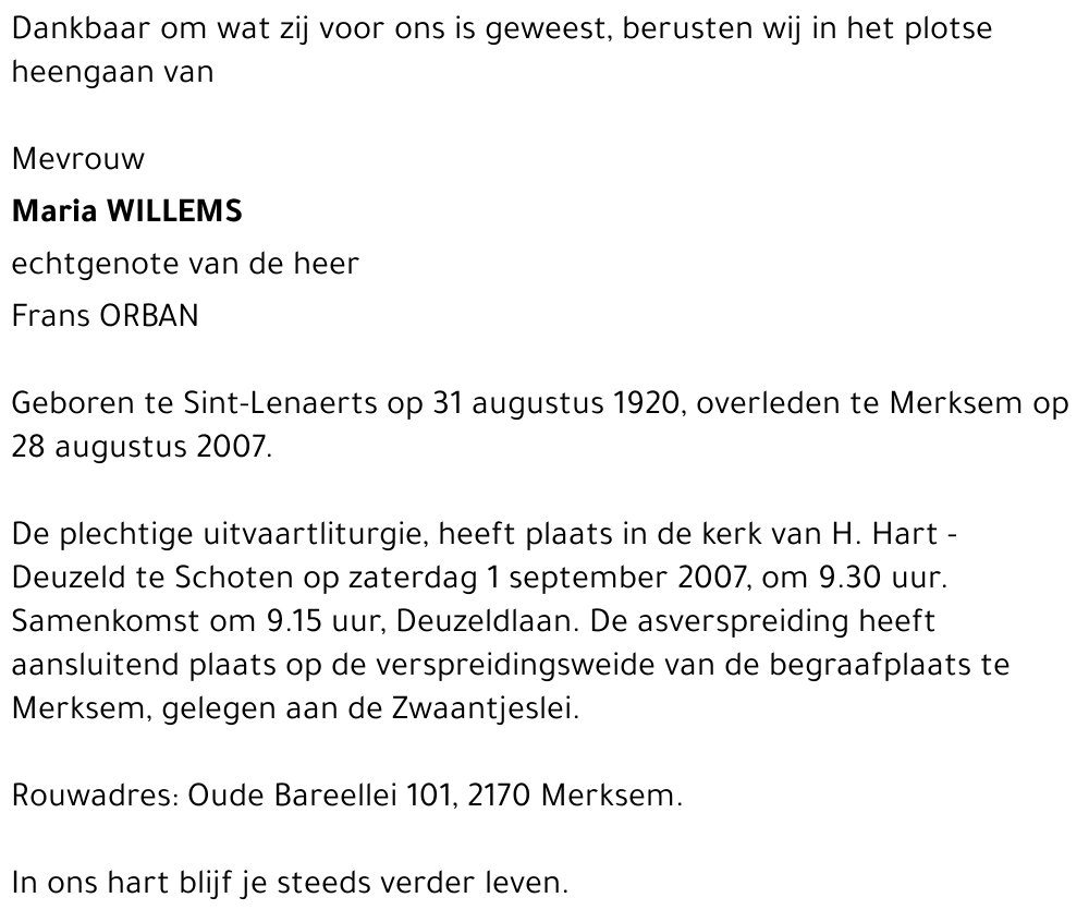 Maria WILLEMS