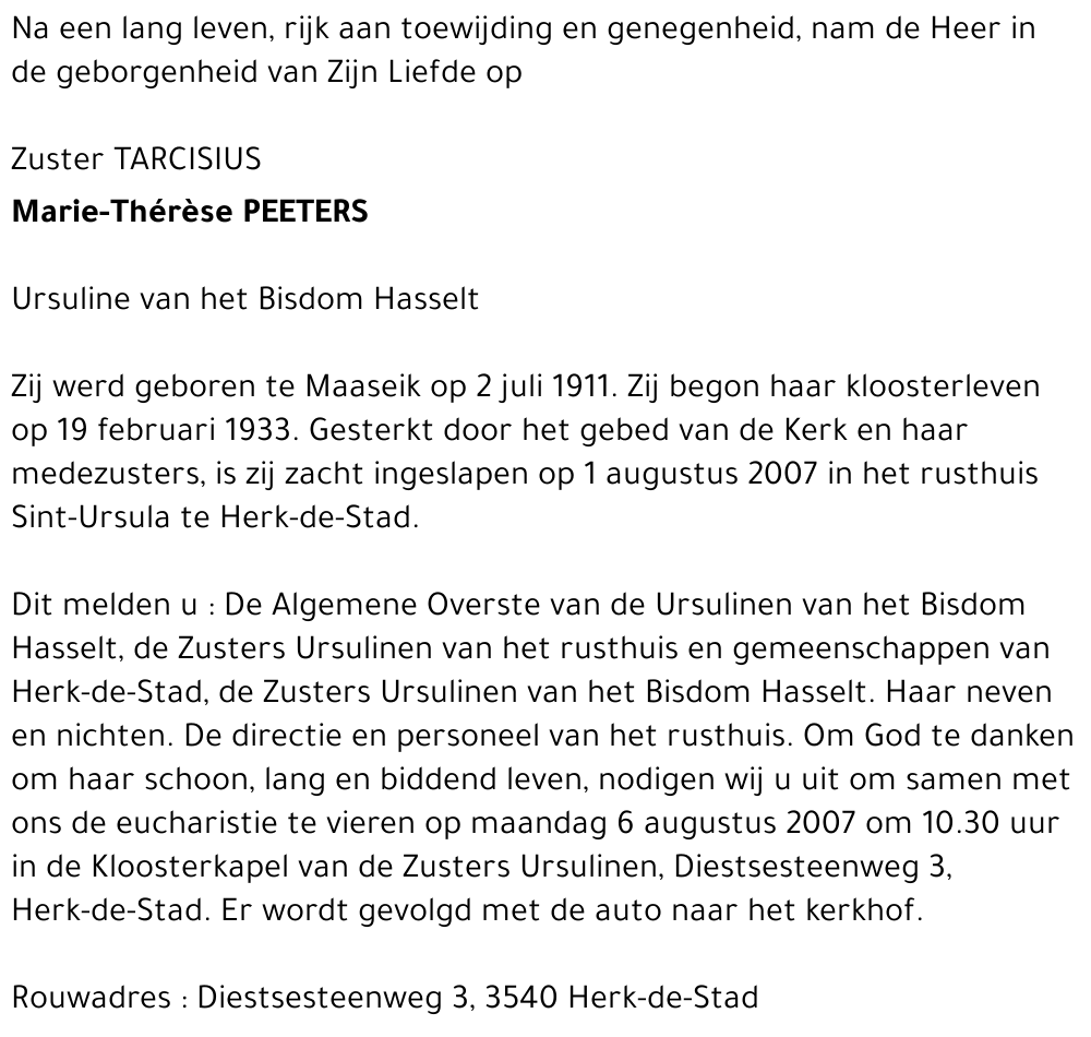 Marie-Thérèse Peeters