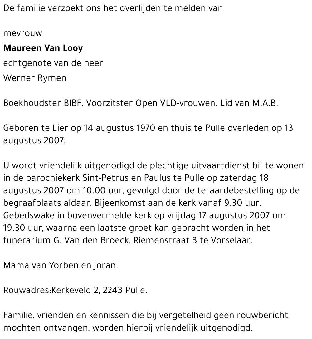 Maureen Van Looy