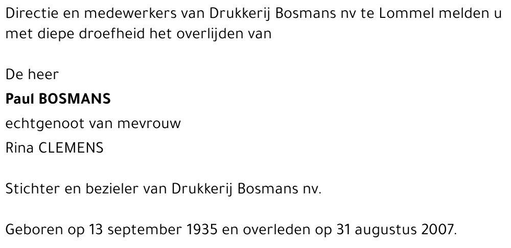 Paul Bosmans