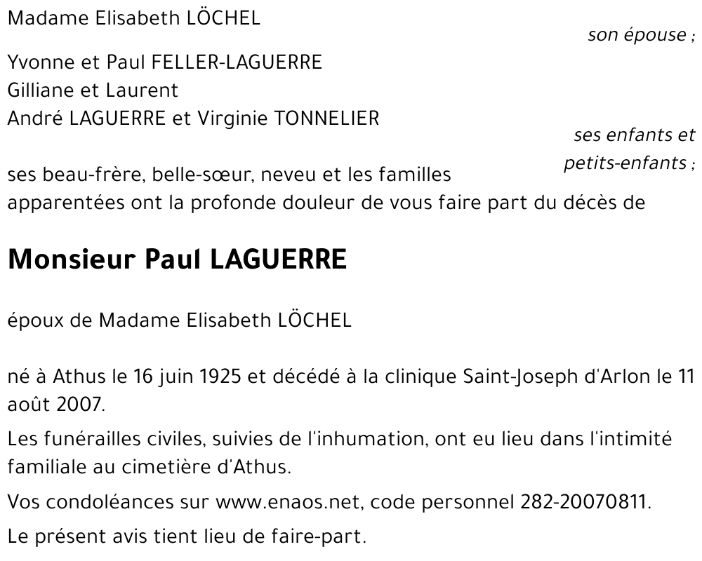 Paul LAGUERRE
