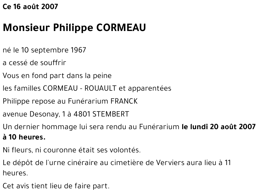 Philippe CORMEAU