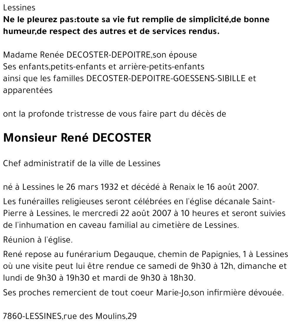René DECOSTER