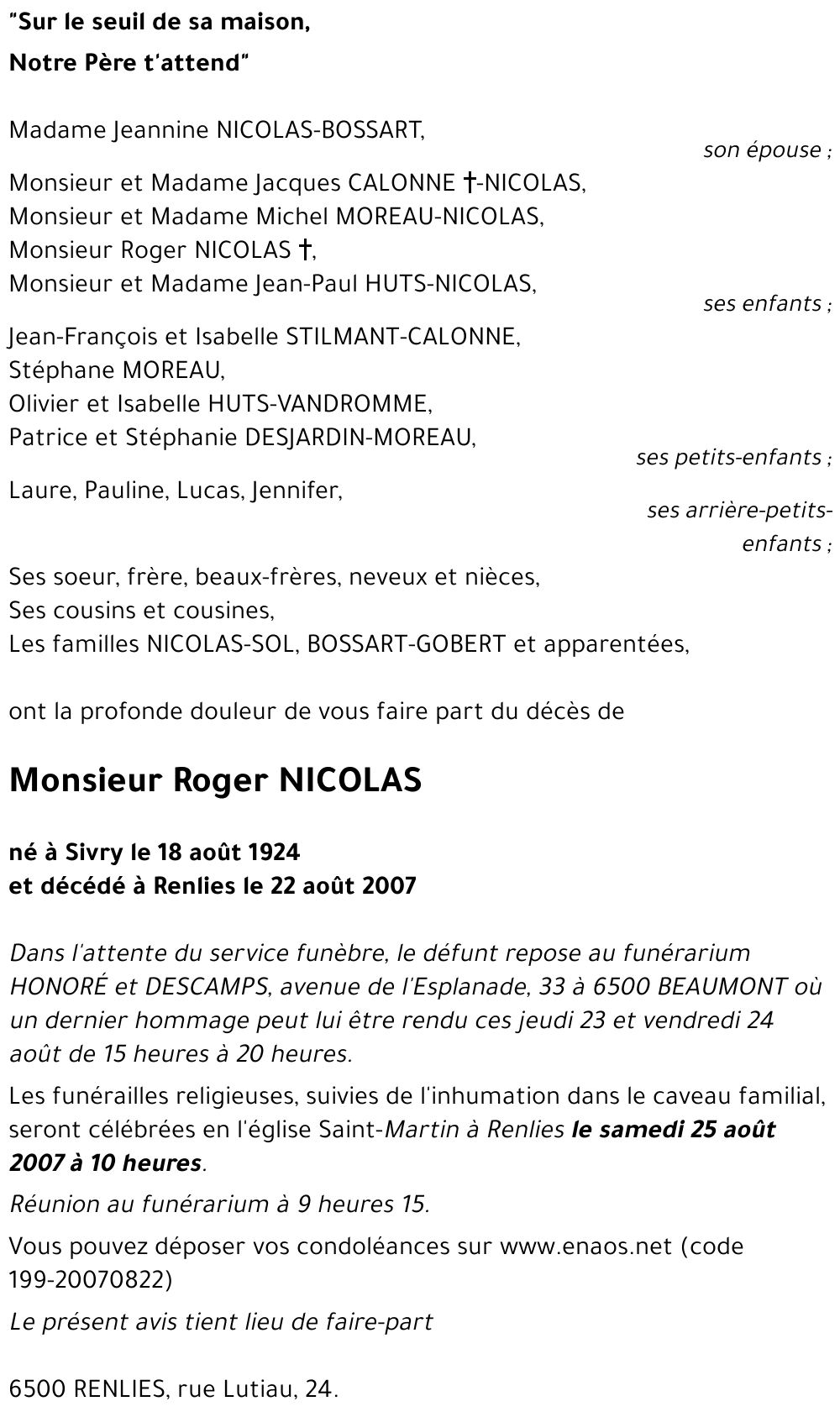 Roger NICOLAS