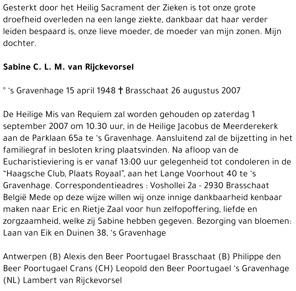 Sabine C. L. M. van Rijckevorsel