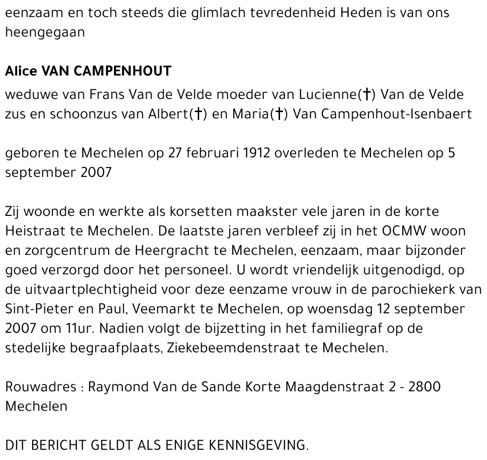 Alice Van Campenhout