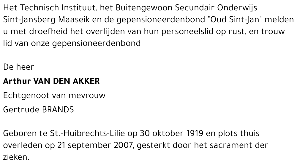 Arthur Van Den Akker