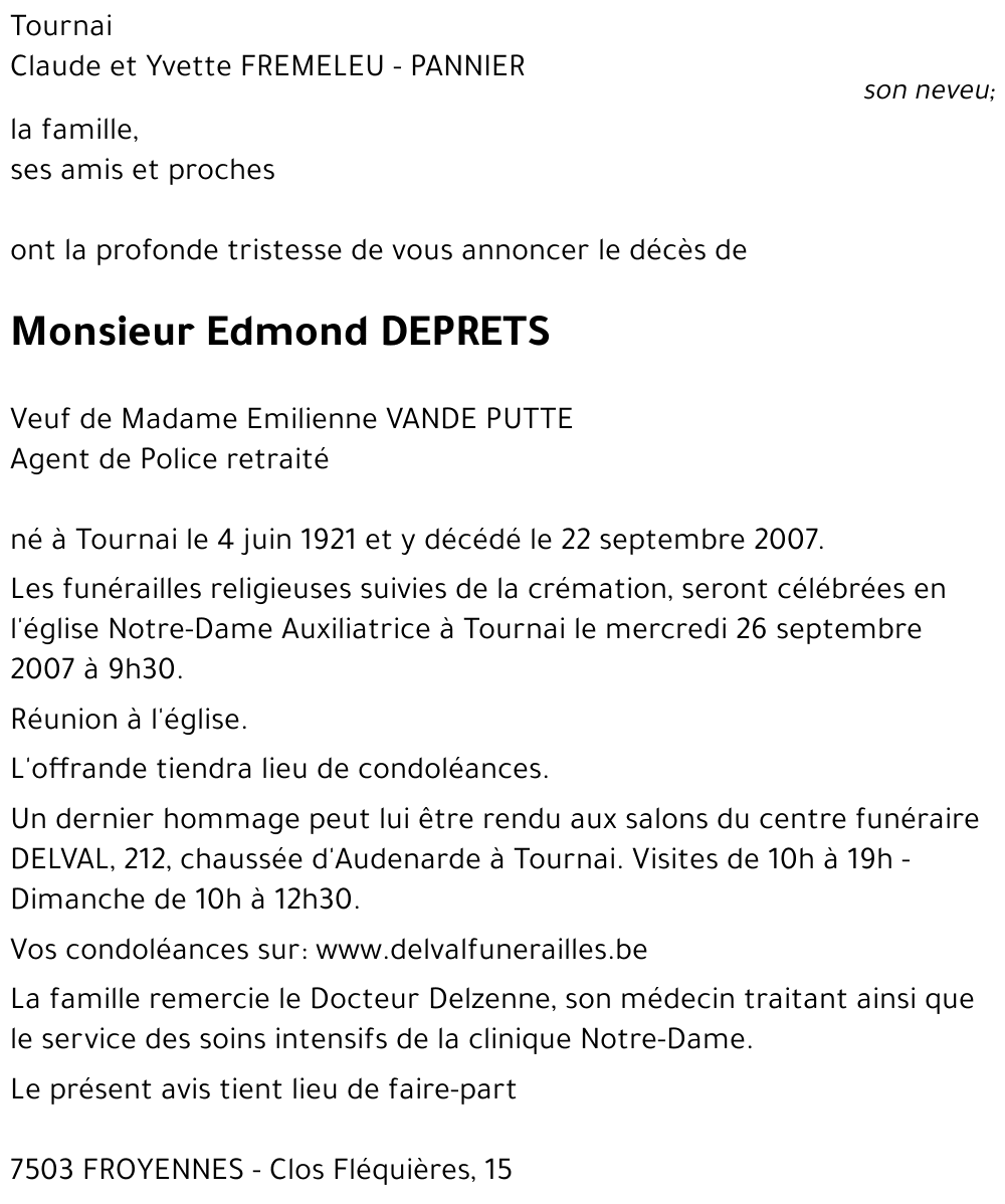 Edmond DEPRETS