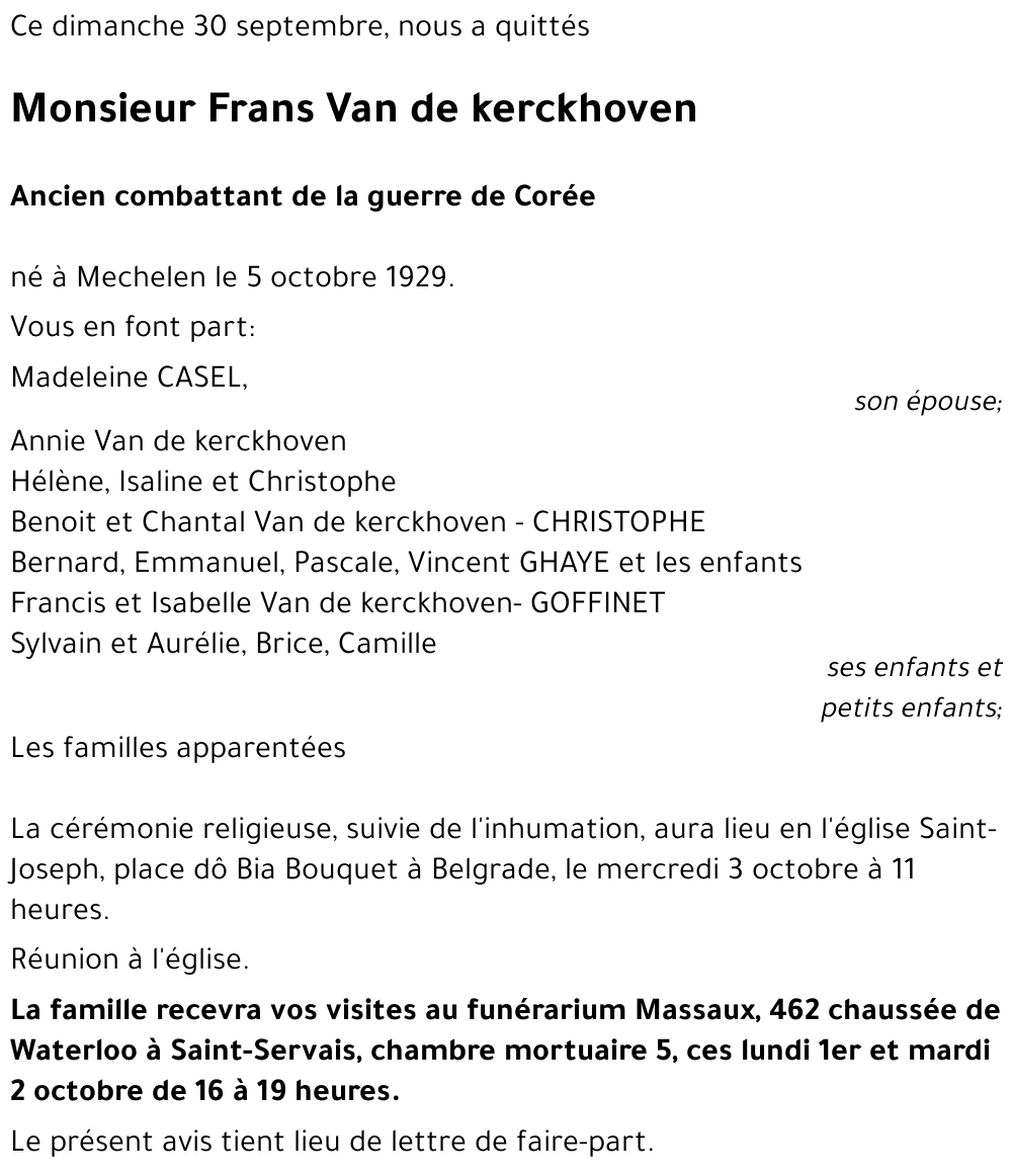 Frans Van de kerckhoven