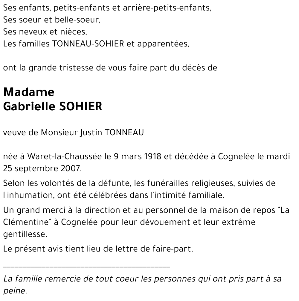 Gabrielle SOHIER