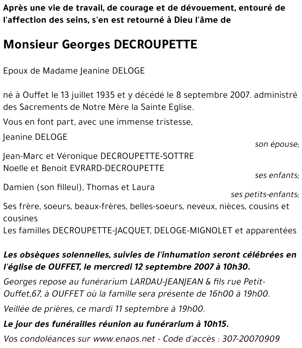 Georges DECROUPETTE