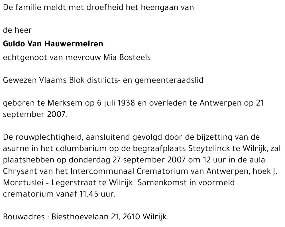 Guido Van Hauwermeiren