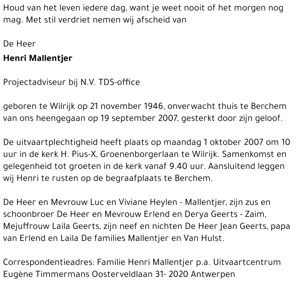 Henri Irma Mallentjer