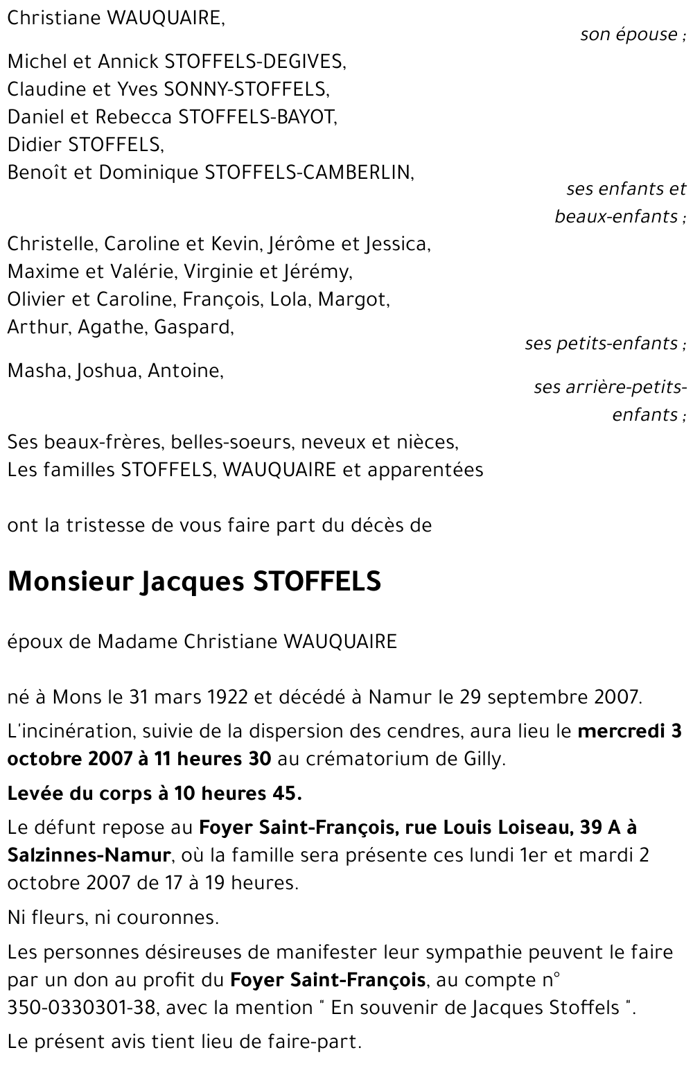 Jacques STOFFELS
