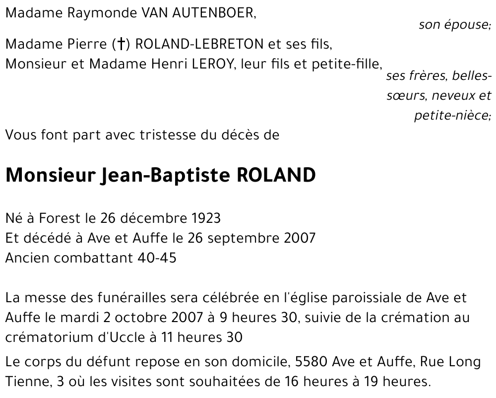 Jean-Baptiste ROLAND