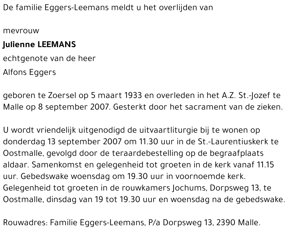 Julienne Leemans