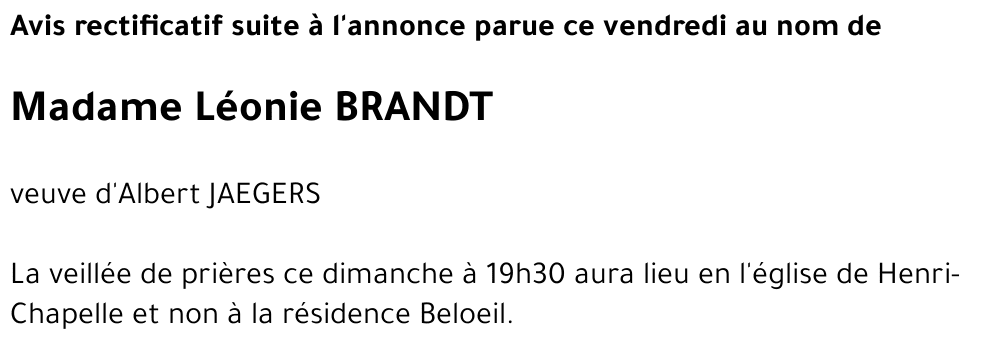Léonie BRANDT