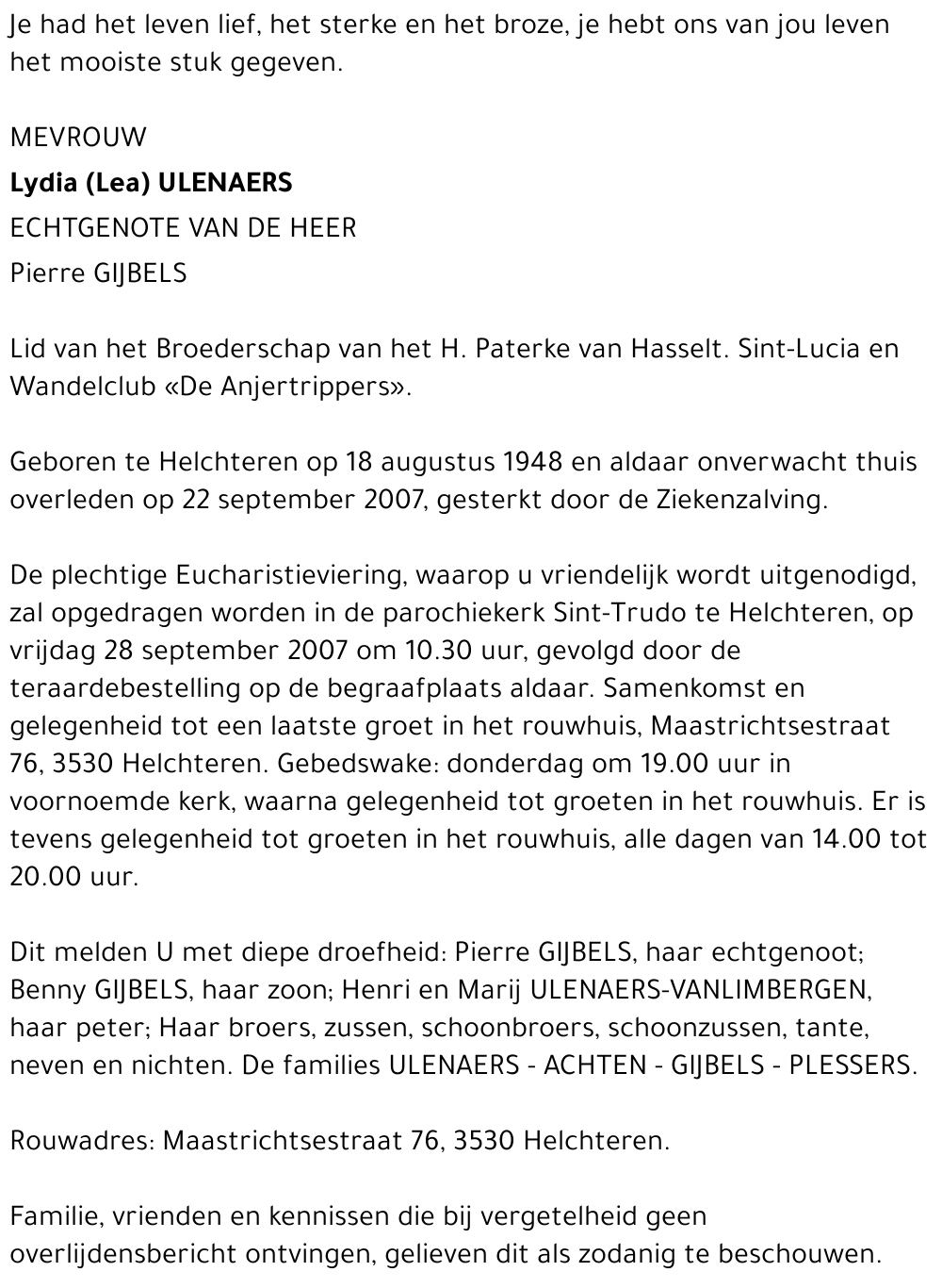 Lydia (Lea) Ulenaers