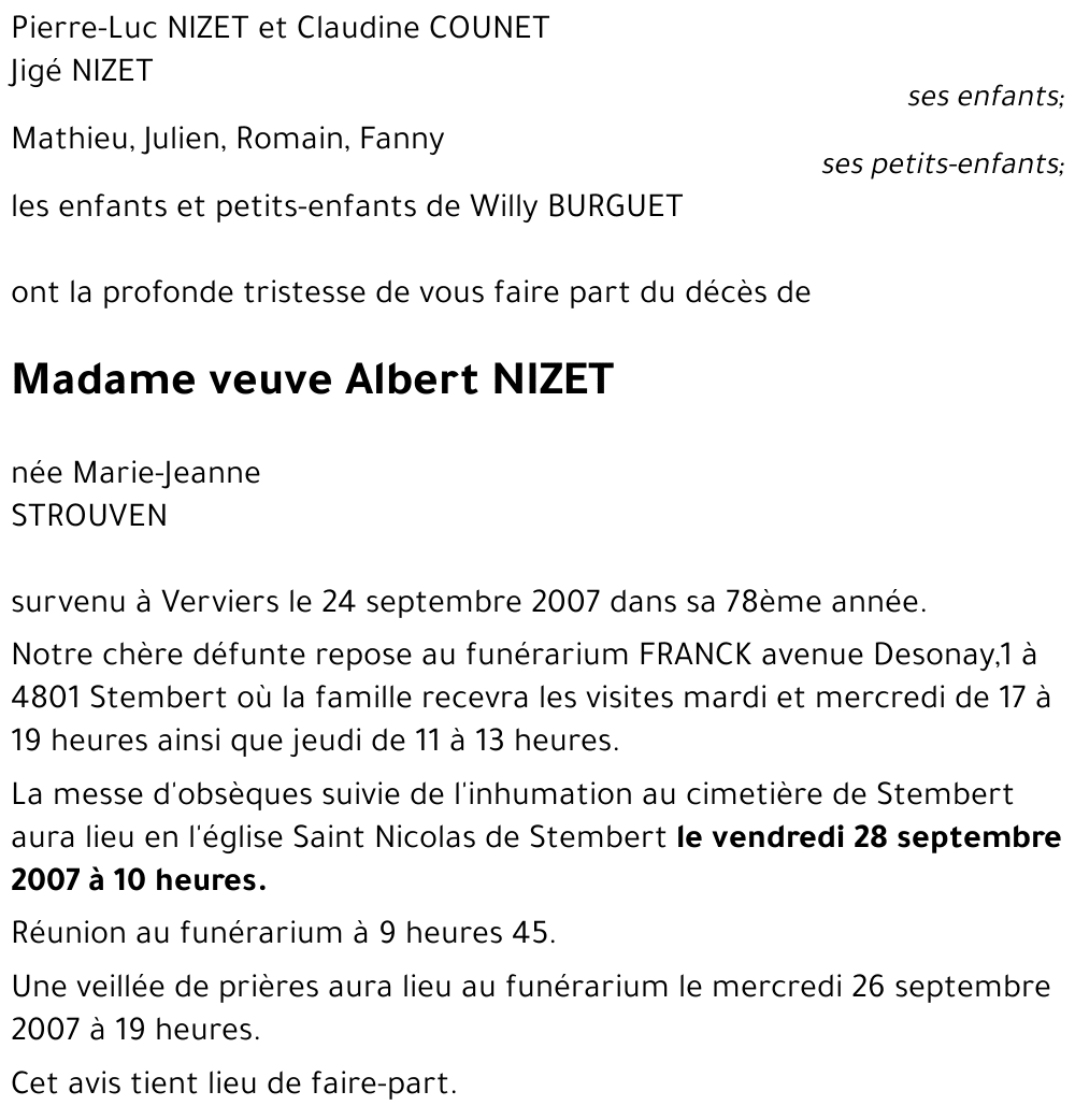 Marie-Jeanne STROUVEN