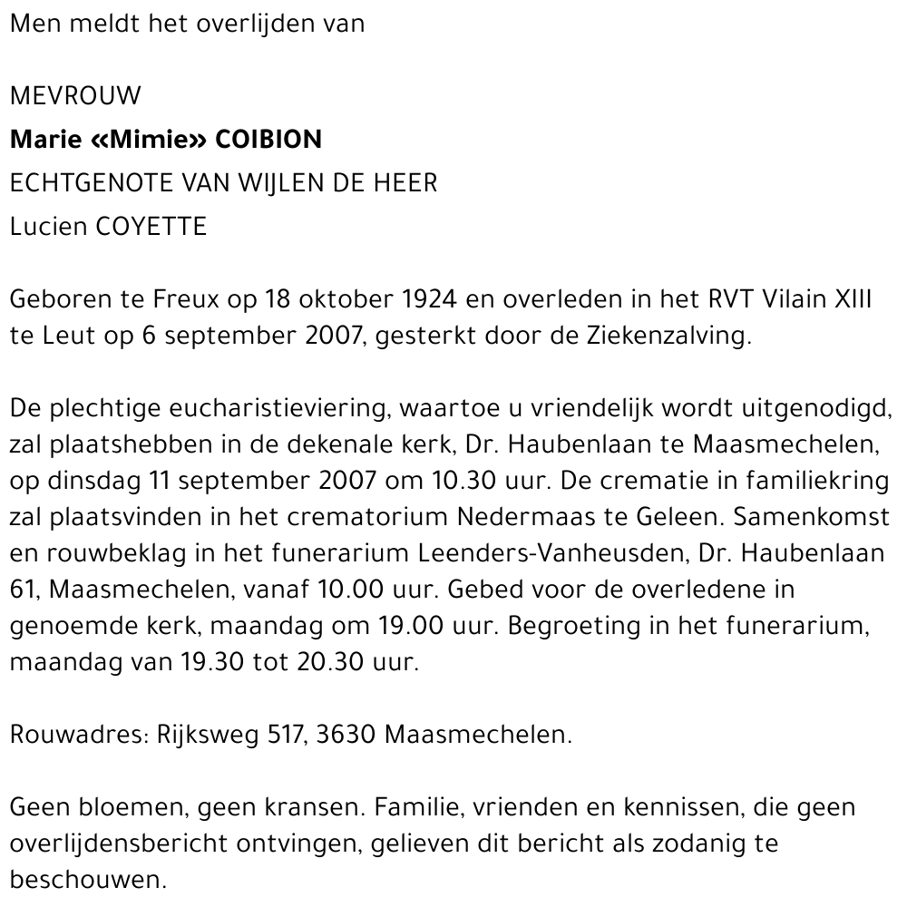 Marie «Mimie» Coibion