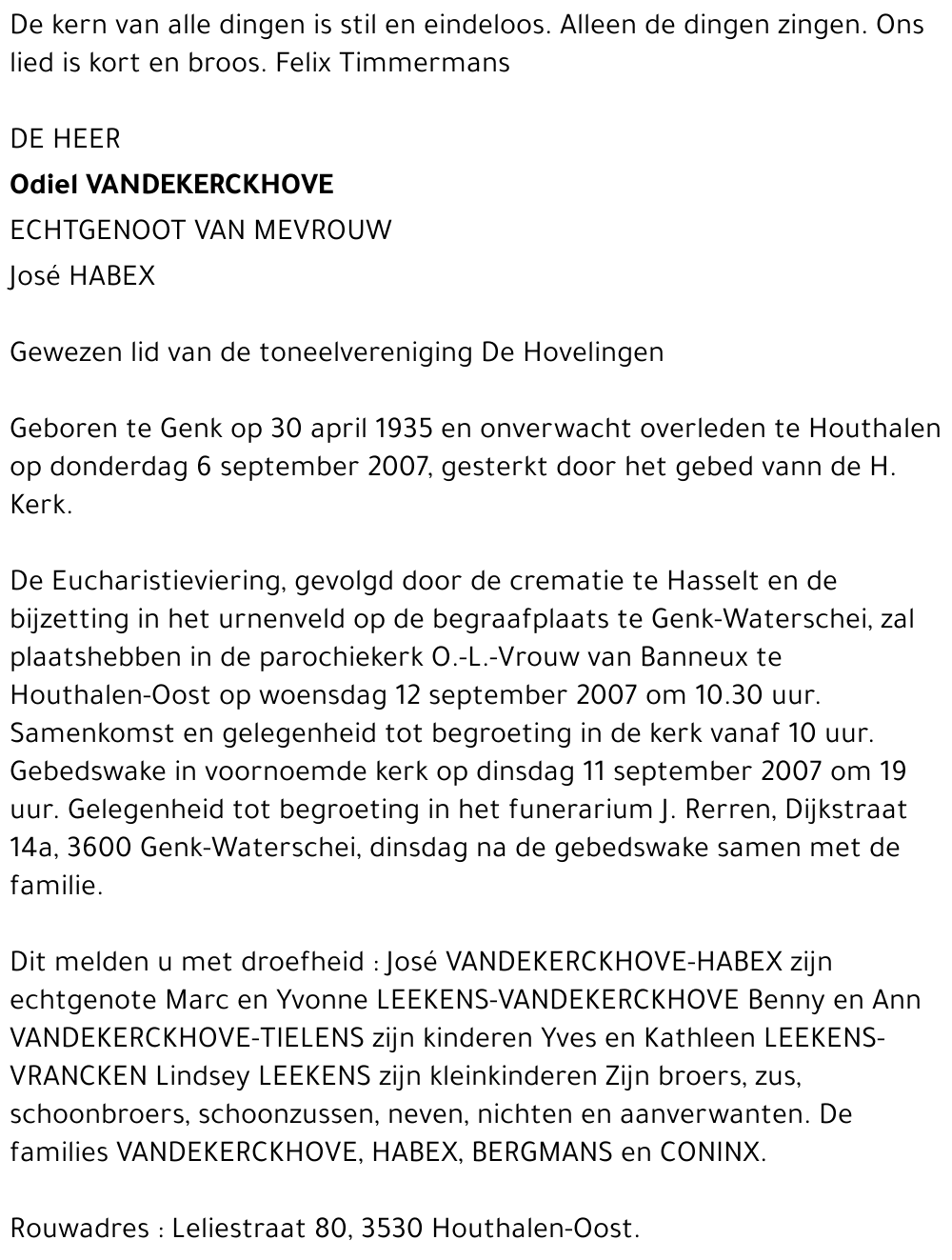 Odiel Vandekerckhove