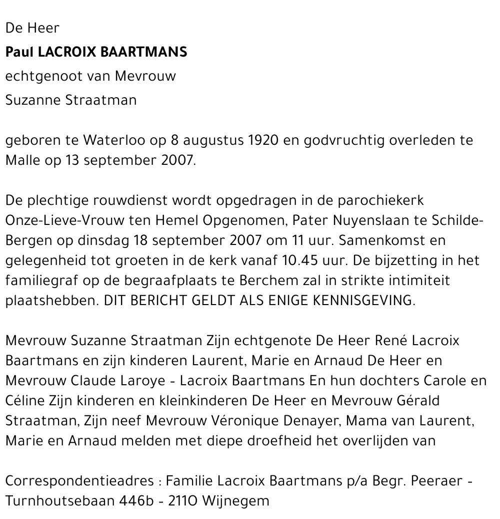 Paul Lacroix Baartmans