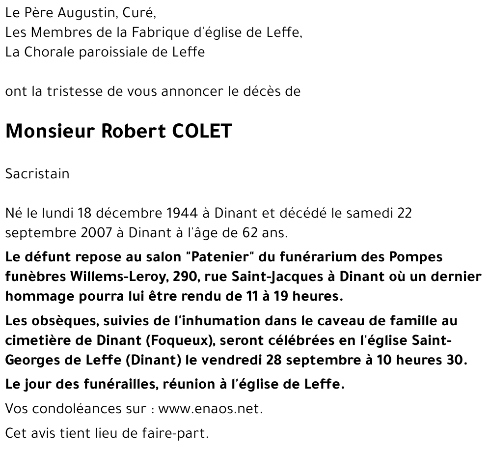 Robert COLET
