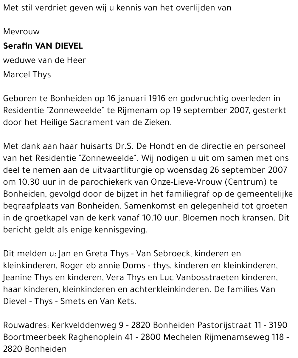 Serafin Van Dievel
